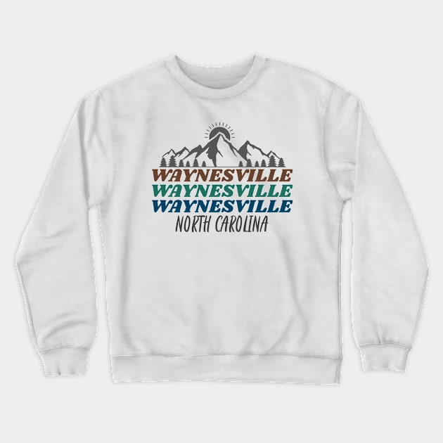 Waynesville, North Carolina Crewneck Sweatshirt by Mountain Morning Graphics